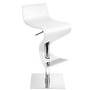 Lumisource Viva Bar Stool, White/Chrome