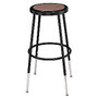 National Public Seating Adjustable Hardboard Stools, 25 - 32 1/2 inch;H, Black, Set Of 4