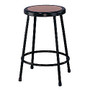 National Public Seating Hardboard Stool, 24 inch;H, Black