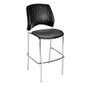 OFM Stars Caf&eacute; Height Chair, Fabric, 45 3/4 inch;H x 21 1/2 inch;W x 23 inch;D, Slate Gray/Chrome, Set Of 2