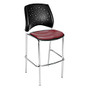 OFM Stars Caf&eacute; Height Chair, Vinyl, 45 3/4 inch;H x 21 1/2 inch;W x 23 inch;D, Burgundy/Chrome
