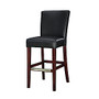 Powell; Home Fashions Bonded Leather Bar Stool, Black/Brown