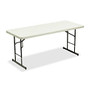 Iceberg Adjustable Folding Table, 25 inch;H x 30 inch;W x 72 inch;D, Platinum