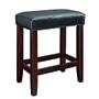 Powell; Home Fashions Croc Faux Leather Counter Stool, Black/Brown