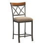 Powell; Home Fashions Hamilton Counter Stool, Tan/Pewter