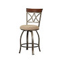 Powell; Home Fashions Hamilton Swivel Counter Stool, Tan/Pewter