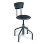 Safco; Diesel Series Low-Base Stool With Back, 30 to 36 inch;H x 15 inch;W x 15 inch;D, Pewter Frame, Pewter Fabric