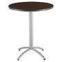 Iceberg CafeWorks Bistro Table, Round, 42 inch;H x 36 inch;W x 36 inch;D, Walnut