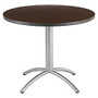 Iceberg CafeWorks Cafe Table, Round, 36 inch; Diameter, Walnut