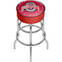 Trademark Global Ohio State University Padded Bar Stool, Chrome