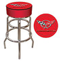 Trademark Global Padded Bar Stool, Corvette C5, Red/Chrome