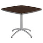 Iceberg CafeWorks Cafe Table, Square, 30 inch;H x 36 inch;W x 36 inch;D, Walnut