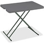 Iceberg IndestrucTable TOO Personal Folding Table - Rectangle Top - X-shaped Base - 30 inch; Table Top Length x 20 inch; Table Top Width - 28 inch; Height - Charcoal