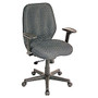 Eurotech Multifunction Task Chair, 40 inch;H x 27 1/2 inch;W x 24 inch;D, Black Frame, Charcoal Fabric