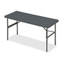 Iceberg IndestrucTable TOO&trade; 1200-Series Folding Table, 29 inch;H x 60 inch;W x 24 inch;D, Charcoal Gray