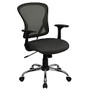 Flash Furniture Mesh Mid-Back Task Chair, Dark Gray/Black/Chrome