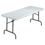 Iceberg IndestrucTable TOO&trade; 1200-Series Folding Table, 29 inch;H x 72 inch;W x 30 inch;D, Platinum