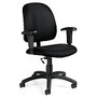 Global; Goal&trade; Task Chair, 39 inch;H x 25 inch;W x 24 1/2 inch;D, Black Frame, Black Fabric