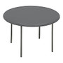 Iceberg Indestruct-Table Too Round Folding Table, 29 inch;H x 48 inch;D, Charcoal/Gray