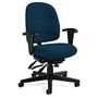 Global; Granada; Low-Back Multi-Tilter Chair, 40 inch;H x 26 inch;W x 22 1/2 inch;D, Black Frame, Navy Fabric
