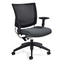 Global; Graphic Mesh-Back Task Chair, 36 inch;H x 25 inch;W x 24 inch;D, Graphite