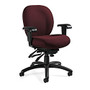 Global; Mallorca Multi-Tilter Mid-Back Chair, 37 1/2 inch;H x 25 inch;W x 26 inch;D, Black Frame, Burgundy Fabric