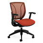 Global; Roma Fabric Posture Task Chair With Mesh Back, 38 inch;H x 25 1/2 inch;W x 23 1/2 inch;D, Autumn Orange