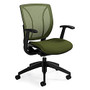 Global; Roma Fabric Posture Task Chair With Mesh Back, 38 inch;H x 25 1/2 inch;W x 23 1/2 inch;D, Spring Green