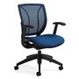 Global; Roma Fabric Posture Task Chair With Mesh Back, 38 inch;H x 25 1/2 inch;W x 23 1/2 inch;D, Summer Blue