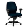 HON; 7800 Series Mid-Back Task Chair With Arms, 42 inch;H x 30 1/2 inch;W x 35 inch;D, Blue/Black