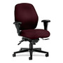 HON; 7800 Series Mid-Back Task Chair With Arms, 42 inch;H x 30 1/2 inch;W x 35 inch;D, Wine/Black