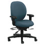 HON; Fabric Mid-Back Chair With Seat Glides, Cerulean Blue/Black