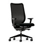 HON; Nucleus HN1 Back Work Chair, 42 3/4 inch;H x 28 3/4 inch;W x 25 3/4 inch;D, Black Frame, Black Fabric