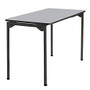 Iceberg Maxx Legroom-Series Wood Folding Table, 29 1/2 inch;H x 24 inch;W x 48 inch;D, Gray/Black