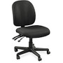 Lorell Mid-Back Task Chair w/o Arms - Fabric Black Seat - Fabric Black Back - 5-star Base - Black - 20 inch; Seat Width x 17 inch; Seat Depth - 20 inch; Width x 18 inch; Depth x 43 inch; Height