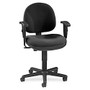 Lorell Millenia Pneumatic Adjustable Task Chair - Black Seat - 24 inch; Seat Width x 24 inch; Seat Depth - 24 inch; Width x 24 inch; Depth x 38 inch; Height