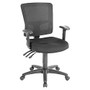 Lorell&trade; Mesh Low-Back Task Chair, Black