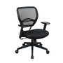 Office Star; Professional Air Grid; Mid-Back Mesh Chair, 42 inch;H x 26 1/2 inch;W x 25 1/4 inch;D, Black Frame, Black Fabric