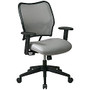 Office Star&trade; Deluxe Task Chair With VeraFlex&trade; Seat And Back, 40 inch;H x 27 inch;W x 26 1/2 inch;D, Black Frame, Shadow Fabric