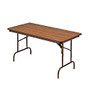 Iceberg Premium Folding Table, Rectangular, 29 inch;H x 60 inch;W x 30 inch;D, Oak/Brown