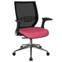 Office Star&trade; Pro-Line II ProGrid Fabric High-Back Chair, Pink/Black/Silver