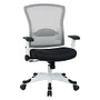 Office Star&trade; Space Seating Mesh Mid-Back Chair, Black/White