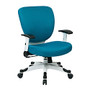 Office Star&trade; Space Seating Professional Deluxe Mesh Mid-Back Task Chair, Blue/White