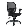 Offices To Go&trade; Mid-Back Chair, Mesh Back, 38 inch;H x 26 inch;W x 26 inch;D, Black