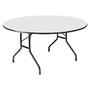 Iceberg Premium Wood Laminate Folding Table, Round, 29 inch;H x 60 inch;W x 60 inch;D, Gray