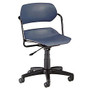 OFM Computer Swivel Task Chair, 33 inch;H x 21 inch;W x 21 inch;D, Black Frame, Navy