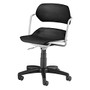 OFM Computer Swivel Task Chair, 33 inch;H x 21 inch;W x 21 inch;D, Silver Frame, Black