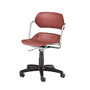 OFM Computer Swivel Task Chair, 33 inch;H x 21 inch;W x 21 inch;D, Silver Frame, Wine