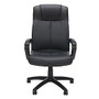 OFM Essentials Faux Leather High-Back Chair, Black