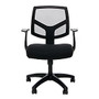 OFM Essentials Mesh Mid-Back Chair, Black/Black/Silver